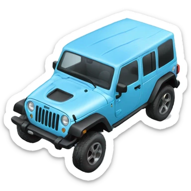 Baby blue Jeep sticker
