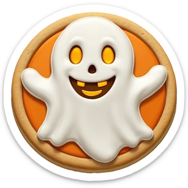 halloween ghost cookie sticker