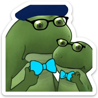 Two emoji’s kissing sticker