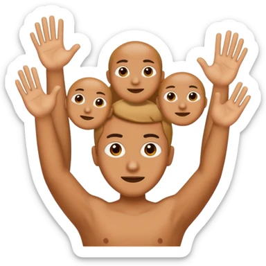 Someone holding up six and seven in their hand sticker