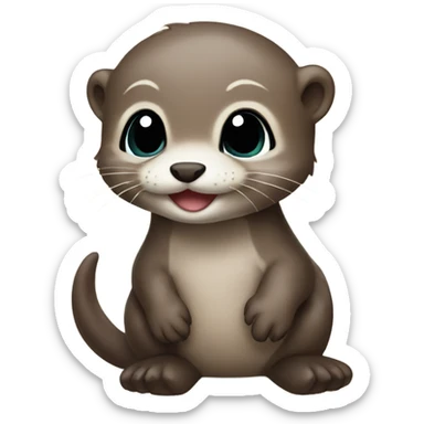 Baby otter sticker