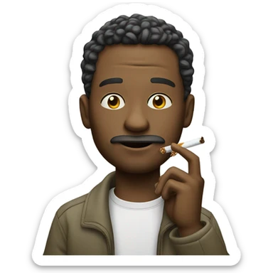 Guy smoking weed sticker