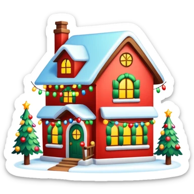 Christmas house  sticker
