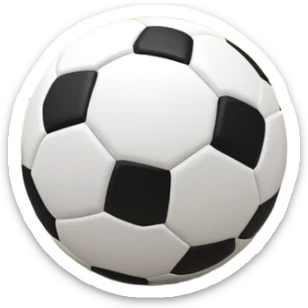 A close-up of a mini football (futsal) ball on the court, with the goals and boundary lines visible in the background. The scene captures the small-scale, fast-paced nature of futsal, emphasizing the ball's precision and the smooth playing surface. sticker