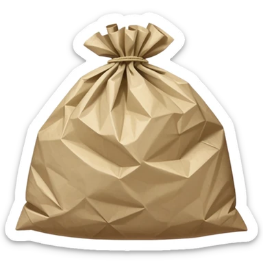 Pale olive paper bags sticker
