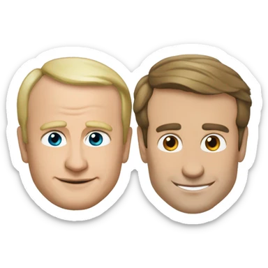 Macron et Vladimir poutine sticker