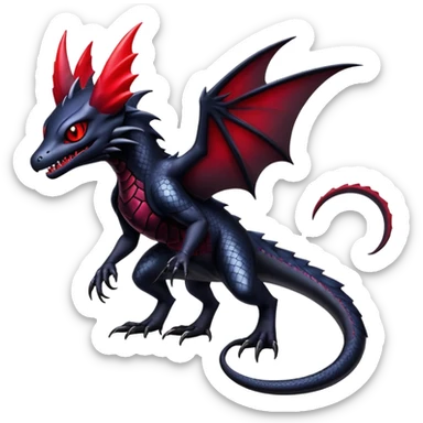 Shiny Epic Badass Gothic Noibat-Salandit-Nargacuga-Hybrid sticker