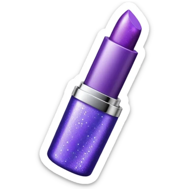 glitter purple lipstick sticker