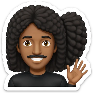 Phil Lynott (1949-1986) with long dark brown hair sticker