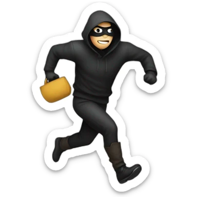 thief running sticker