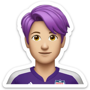 Megan Rapinoe, purple hair sticker