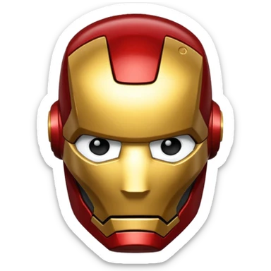 Iron man face sticker