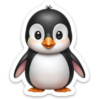 cute penguin make bunch of expressions or emojis, make sure to make him have a sparkle in his eyes sticker