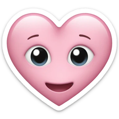 pastel pink heart sticker