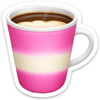 Pink coffe sticker