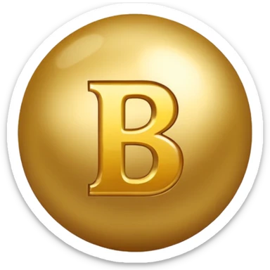 Create a golden ball emote using the initials B, E. From Belle Essence (name of a clothing shop) sticker
