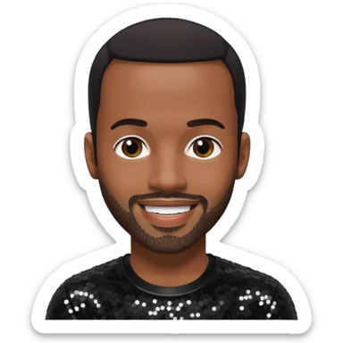 Craig David with black sequin outfit sticker