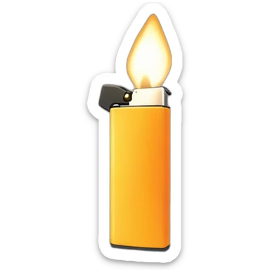 Lit lighter sticker