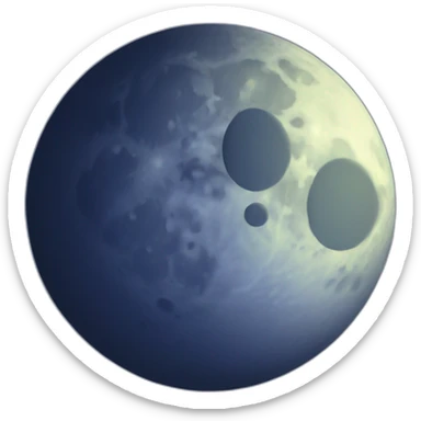 night time moon sticker