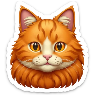 Big orange saviour cat emoji sticker