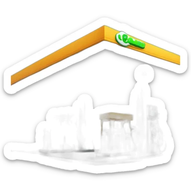 gas station ecologic sticker