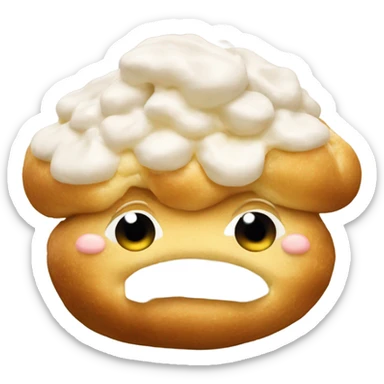Cream puff sticker