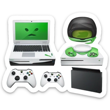 Laptop and a xbox consol sticker