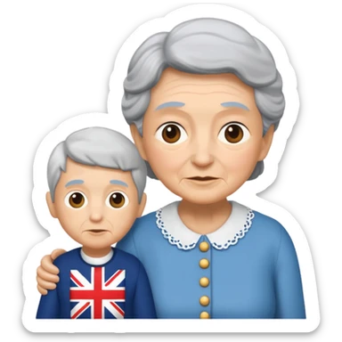 add the boy and make the granny more british  sticker