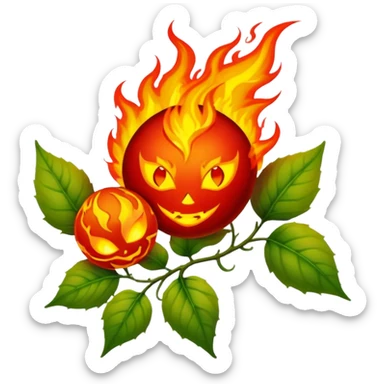 Poison ivy fireball  sticker