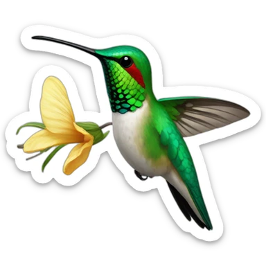 buzzing hummingbird sticker