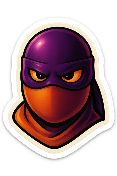 generate the face of a ninja turtle
Without showing teeth
It can't be green
maybe with a Nina mask instead of those stripes
It can't look too much like Nickelodeon's intellectual property.

Put on a traditional ninja mask that covers the entire face. sticker