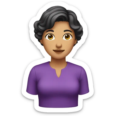 violeta mujer sticker