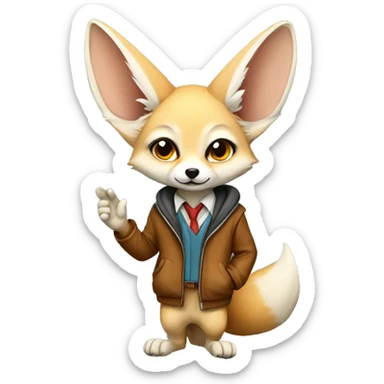Fennec Fox as a student sticker