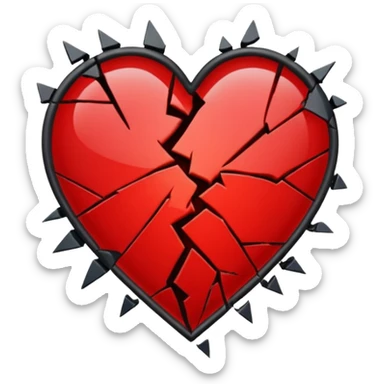 Black heartbreak from the middle sticker