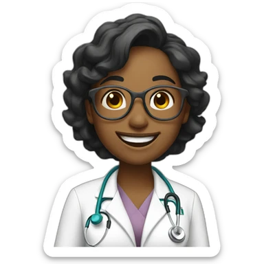 Doctor Girl who laughs a lot and go with the flow sticker