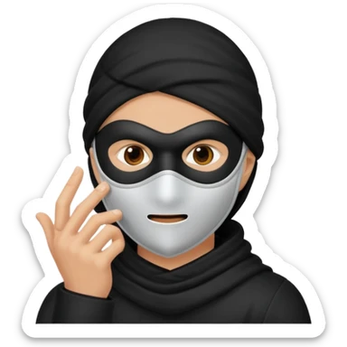 Thief speaking wit a cellular sticker