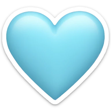 Pastel blue heart  sticker