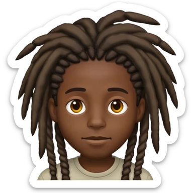 Black boy with dreads sticker