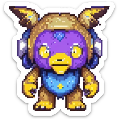 Discord Clyde mascot logo in blurple color sticker