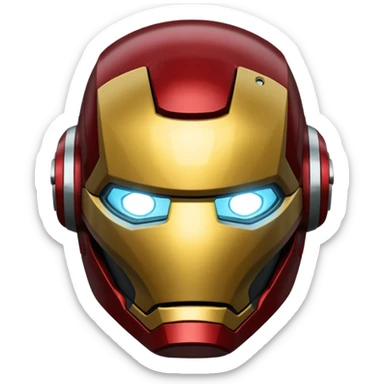The HUD inside Ironman's helmet sticker