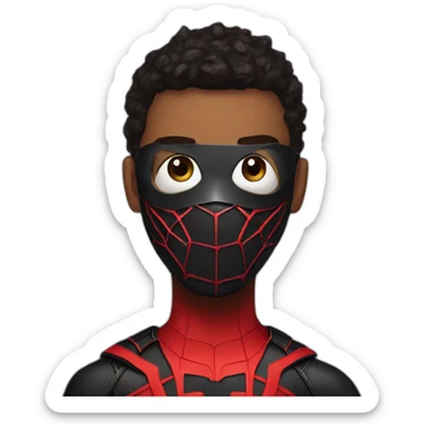 miles morales with  mask sticker