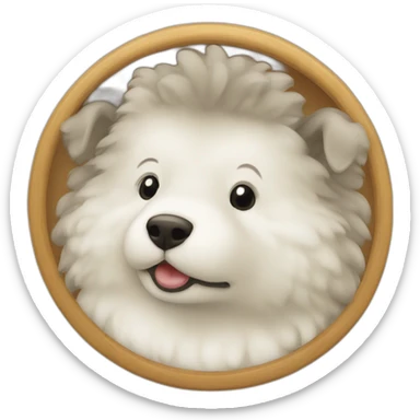 Poulain blanc sticker