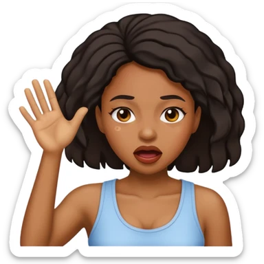 Black Woman Throwing up sticker