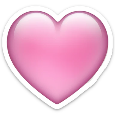 Glass pink heart sticker