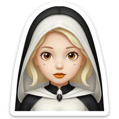 girl with hallowen white costumes sticker