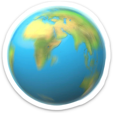 make the earth a spinning top slightly tilted sticker