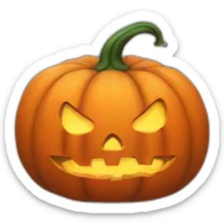 Halloween pumpkin sticker