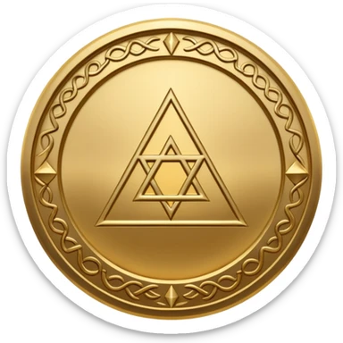 tetragrammaton ancient Hebrew letters in a circular emoji design sticker