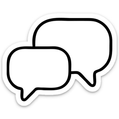 two speech bubbles sticker
