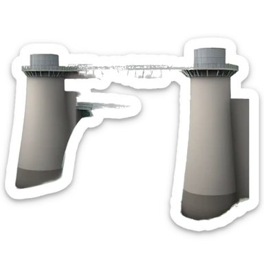 hydroelectric power station sticker